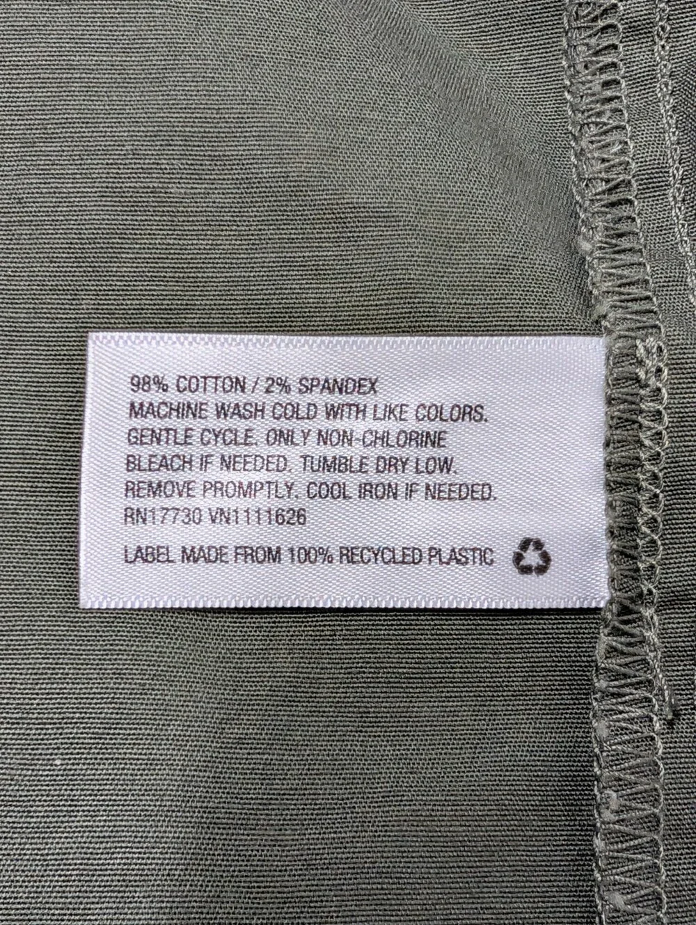 AVA & VIV Women's Green Utility Jacket Size 1X Plus Zip Snap Pockets Mid-Length